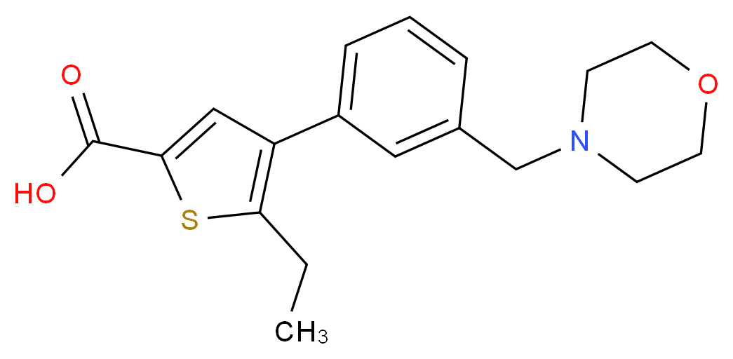 5-ethyl-4-[3-(morpholin-4-ylmethyl)phenyl]thiophene-2-carboxylic acid_Molecular_structure_CAS_)