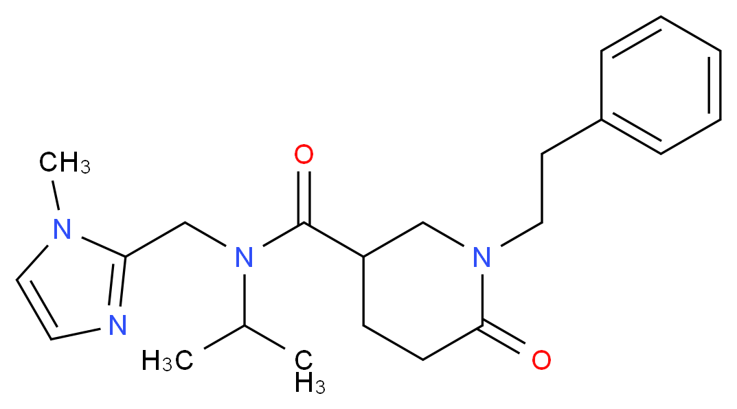 N-isopropyl-N-[(1-methyl-1H-imidazol-2-yl)methyl]-6-oxo-1-(2-phenylethyl)-3-piperidinecarboxamide_Molecular_structure_CAS_)
