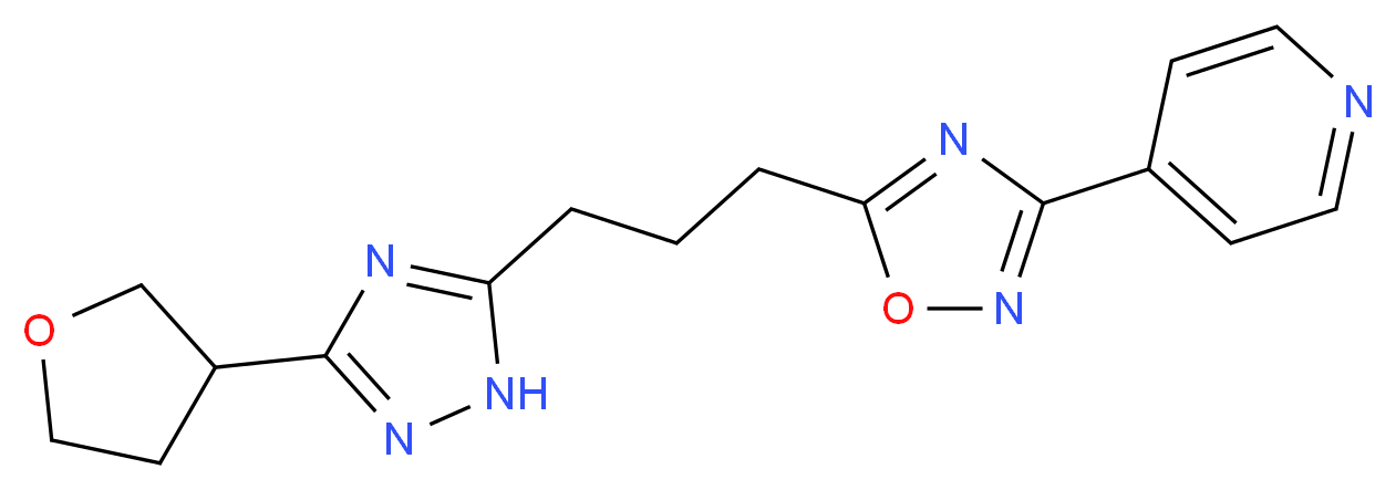 4-(5-{3-[3-(tetrahydrofuran-3-yl)-1H-1,2,4-triazol-5-yl]propyl}-1,2,4-oxadiazol-3-yl)pyridine_Molecular_structure_CAS_)