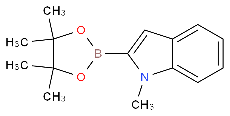 1-Methyl-2-indoleboronic acid pinacol ester_Molecular_structure_CAS_596819-10-2)