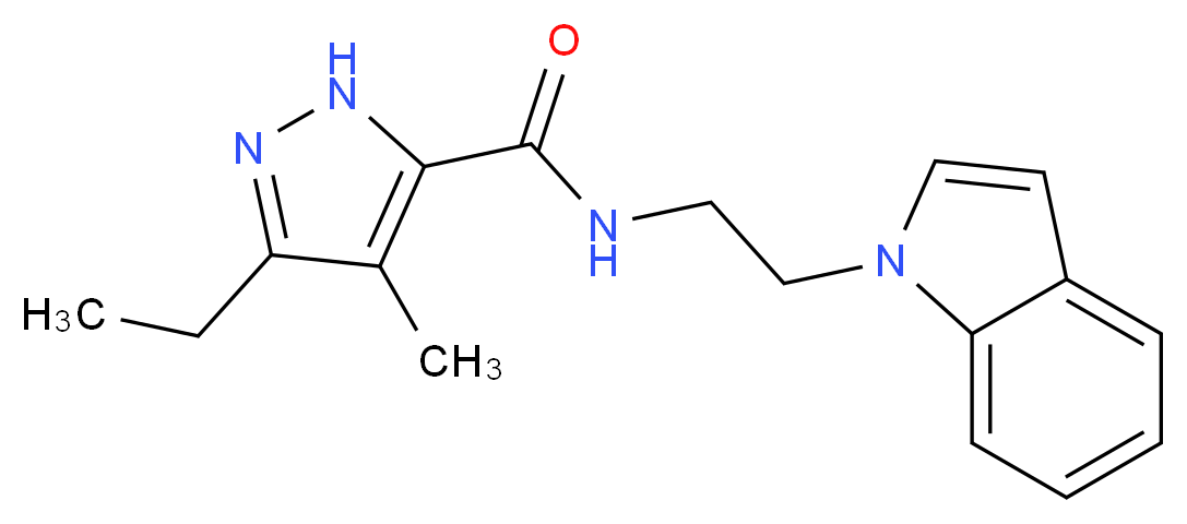 3-ethyl-N-[2-(1H-indol-1-yl)ethyl]-4-methyl-1H-pyrazole-5-carboxamide_Molecular_structure_CAS_)