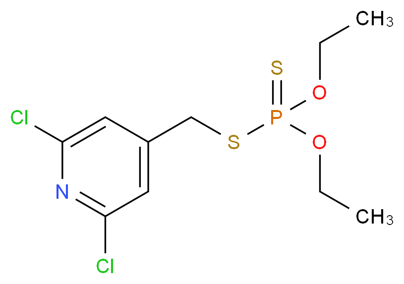 S-[(2,6-dichloropyridin-4-yl)methyl] O,O-diethyl phosphodithioate_Molecular_structure_CAS_)
