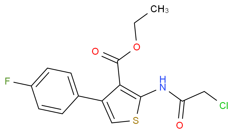 2-(2-Chloro-acetylamino)-4-(4-fluoro-phenyl)-thiophene-3-carboxylic acid ethyl ester_Molecular_structure_CAS_)