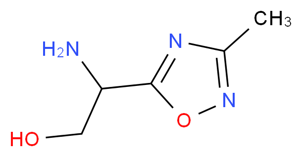 2-amino-2-(3-methyl-1,2,4-oxadiazol-5-yl)ethan-1-ol_Molecular_structure_CAS_)