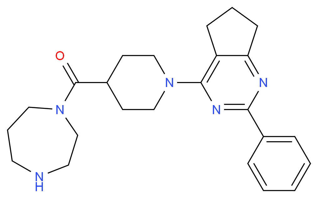 4-[4-(1,4-diazepan-1-ylcarbonyl)piperidin-1-yl]-2-phenyl-6,7-dihydro-5H-cyclopenta[d]pyrimidine_Molecular_structure_CAS_)