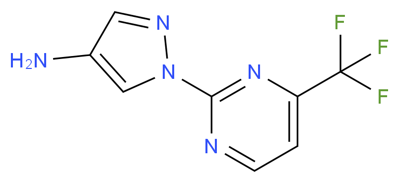 4-Amino-1-[4-(trifluoromethyl)pyrimidin-2-yl]-1H-pyrazole_Molecular_structure_CAS_)
