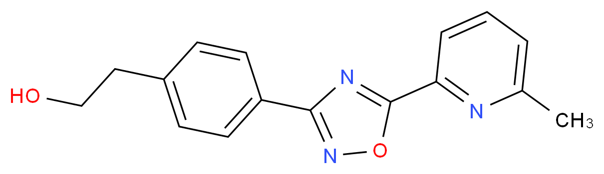 2-{4-[5-(6-methyl-2-pyridinyl)-1,2,4-oxadiazol-3-yl]phenyl}ethanol_Molecular_structure_CAS_)