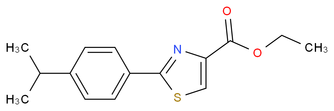 2-(4-ISOPROPYL-PHENYL)-THIAZOLE-4-CARBOXYLIC ACID ETHYL ESTER_Molecular_structure_CAS_886368-07-6)