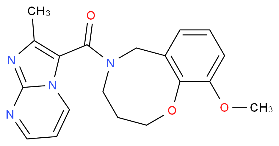 10-methoxy-5-[(2-methylimidazo[1,2-a]pyrimidin-3-yl)carbonyl]-3,4,5,6-tetrahydro-2H-1,5-benzoxazocine_Molecular_structure_CAS_)