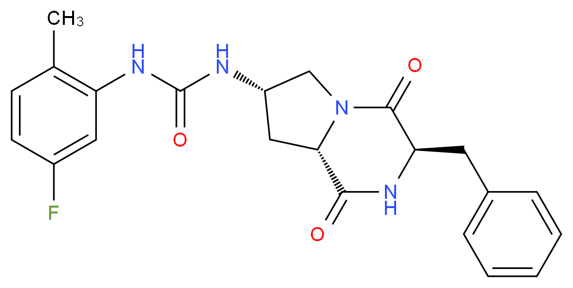 N-[(3R,7S,8aS)-3-benzyl-1,4-dioxooctahydropyrrolo[1,2-a]pyrazin-7-yl]-N'-(5-fluoro-2-methylphenyl)urea_Molecular_structure_CAS_)