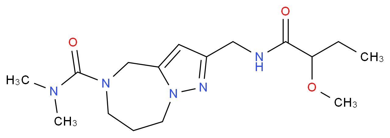 2-{[(2-methoxybutanoyl)amino]methyl}-N,N-dimethyl-7,8-dihydro-4H-pyrazolo[1,5-a][1,4]diazepine-5(6H)-carboxamide_Molecular_structure_CAS_)
