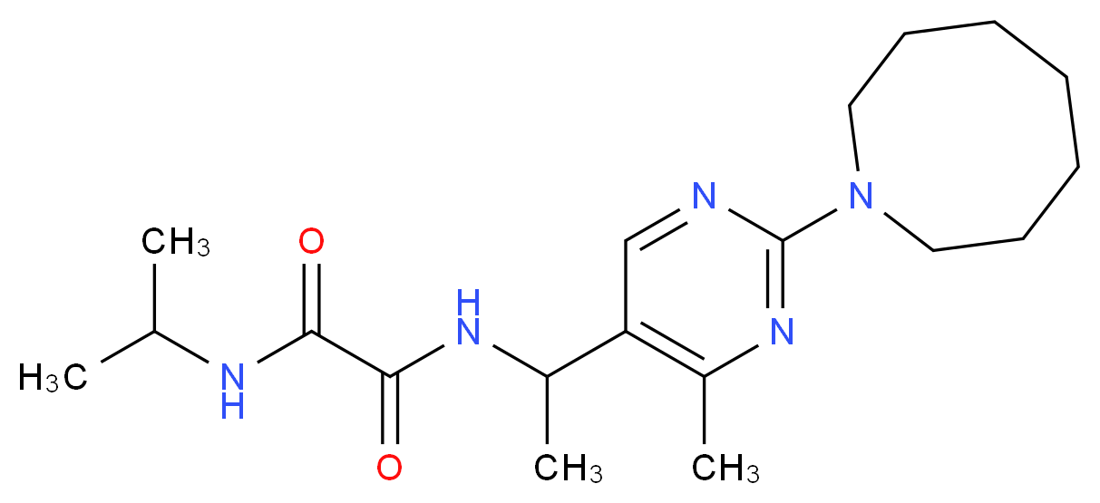 N-[1-(2-azocan-1-yl-4-methylpyrimidin-5-yl)ethyl]-N'-isopropylethanediamide_Molecular_structure_CAS_)