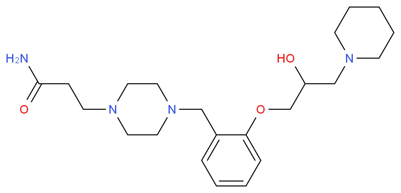 3-(4-{2-[2-hydroxy-3-(1-piperidinyl)propoxy]benzyl}-1-piperazinyl)propanamide_Molecular_structure_CAS_)