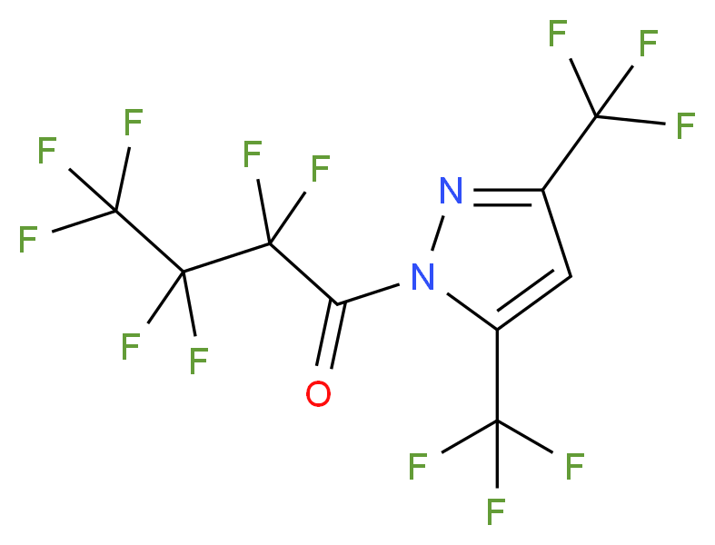 3,5-Bis(trifluoromethyl)-1-(heptafluorobutyryl)pyrazole_Molecular_structure_CAS_)
