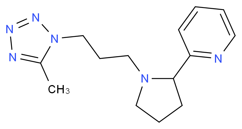 2-{1-[3-(5-methyl-1H-tetrazol-1-yl)propyl]-2-pyrrolidinyl}pyridine_Molecular_structure_CAS_)