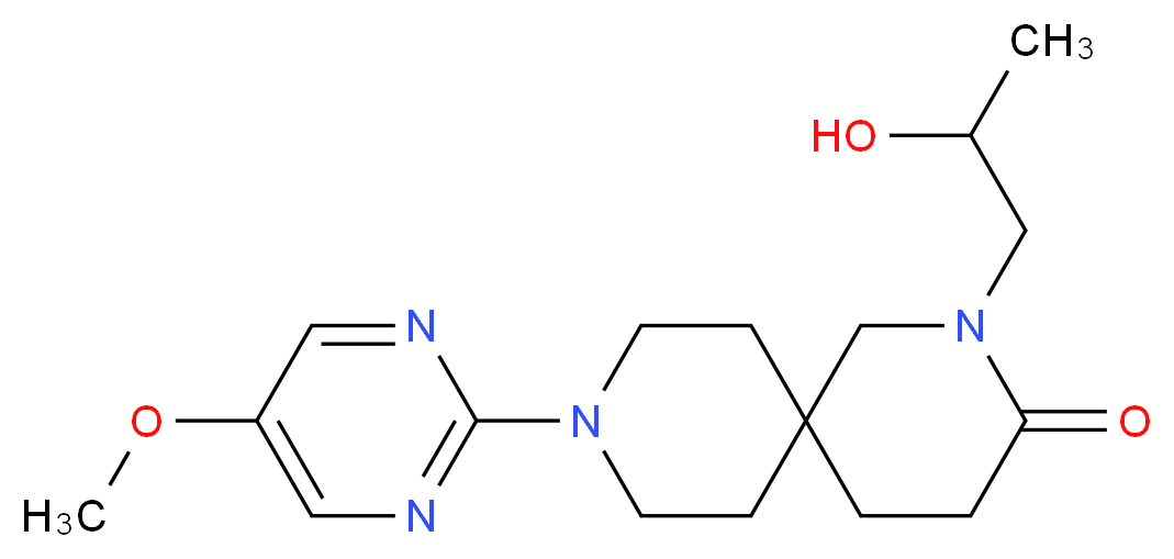 2-(2-hydroxypropyl)-9-(5-methoxy-2-pyrimidinyl)-2,9-diazaspiro[5.5]undecan-3-one_Molecular_structure_CAS_)
