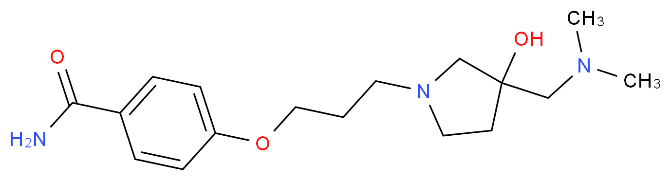 4-(3-{3-[(dimethylamino)methyl]-3-hydroxy-1-pyrrolidinyl}propoxy)benzamide_Molecular_structure_CAS_)