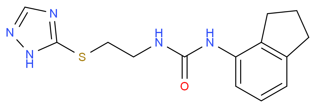 N-(2,3-dihydro-1H-inden-4-yl)-N'-[2-(1H-1,2,4-triazol-5-ylthio)ethyl]urea_Molecular_structure_CAS_)