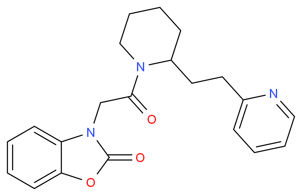 3-{2-oxo-2-[2-(2-pyridin-2-ylethyl)piperidin-1-yl]ethyl}-1,3-benzoxazol-2(3H)-one_Molecular_structure_CAS_)