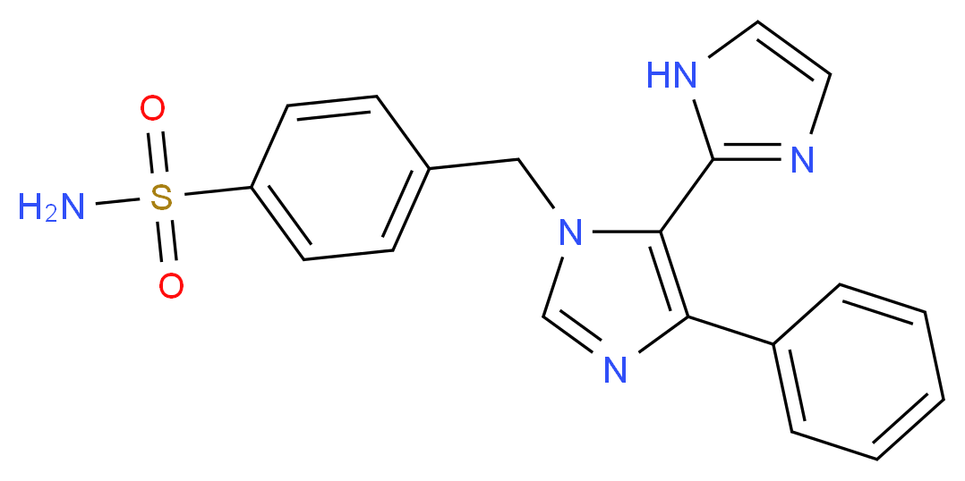 4-[(5'-phenyl-1H,3'H-2,4'-biimidazol-3'-yl)methyl]benzenesulfonamide_Molecular_structure_CAS_)