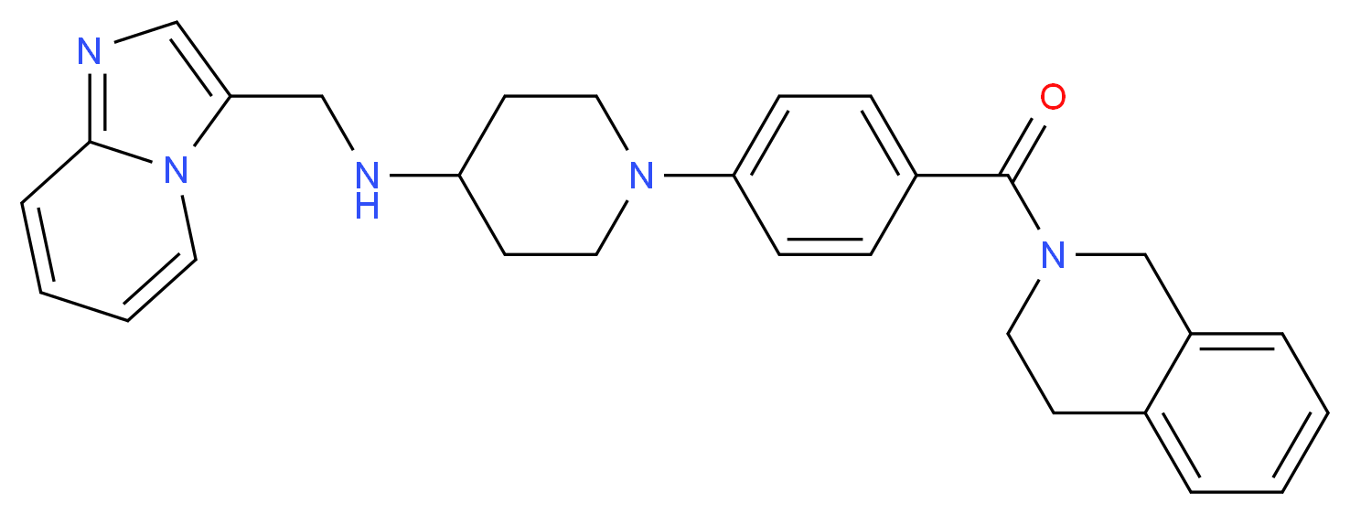 1-[4-(3,4-dihydro-2(1H)-isoquinolinylcarbonyl)phenyl]-N-(imidazo[1,2-a]pyridin-3-ylmethyl)-4-piperidinamine_Molecular_structure_CAS_)