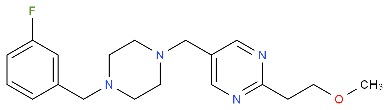 5-{[4-(3-fluorobenzyl)-1-piperazinyl]methyl}-2-(2-methoxyethyl)pyrimidine_Molecular_structure_CAS_)