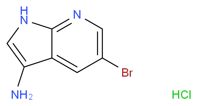 5-Bromo-1H-pyrrolo[2,3-b]pyridin-3-amine hydrochloride_Molecular_structure_CAS_)