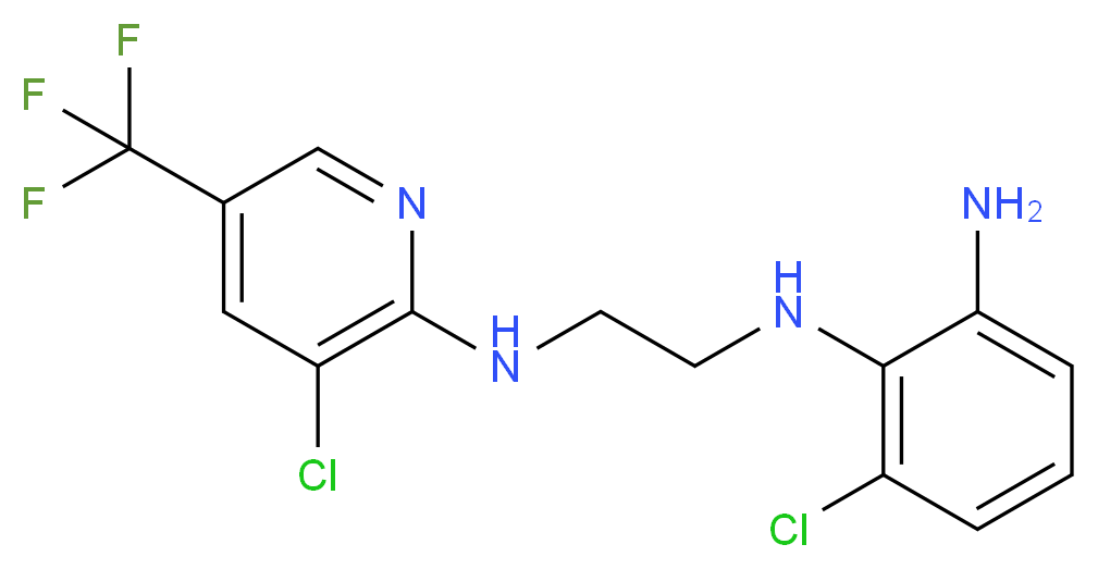 1-(2-Amino-6-chlorophenylamino)-2-[3-chloro-5-(trifluoromethyl)pyridin-2-ylamino]ethane_Molecular_structure_CAS_)