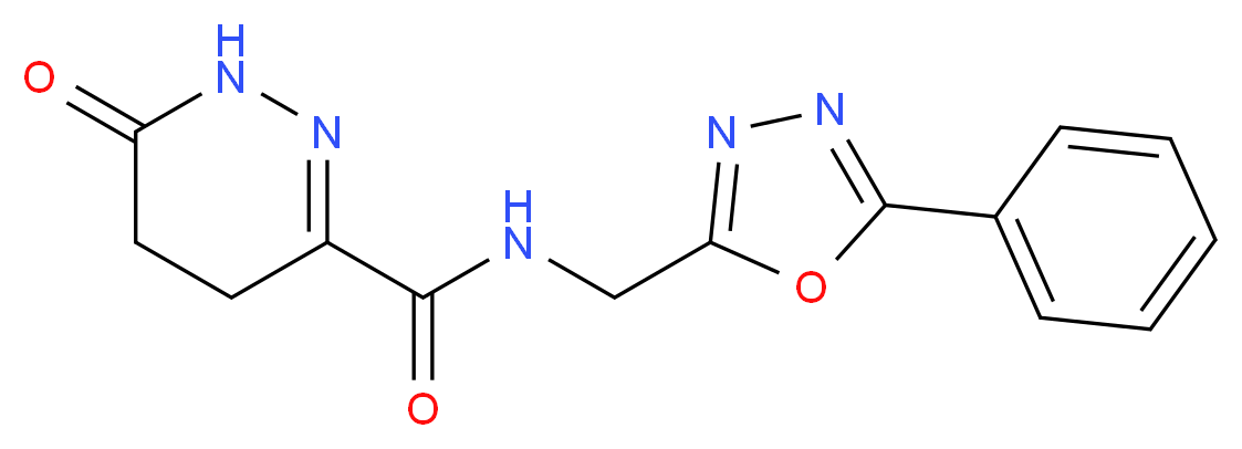 6-oxo-N-[(5-phenyl-1,3,4-oxadiazol-2-yl)methyl]-1,4,5,6-tetrahydropyridazine-3-carboxamide_Molecular_structure_CAS_)