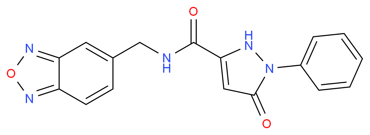 N-(2,1,3-benzoxadiazol-5-ylmethyl)-5-oxo-1-phenyl-2,5-dihydro-1H-pyrazole-3-carboxamide_Molecular_structure_CAS_)