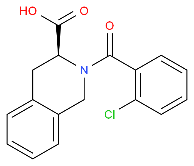 (3S)-2-(2-chlorobenzoyl)-1,2,3,4-tetrahydroisoquinoline-3-carboxylic acid_Molecular_structure_CAS_)