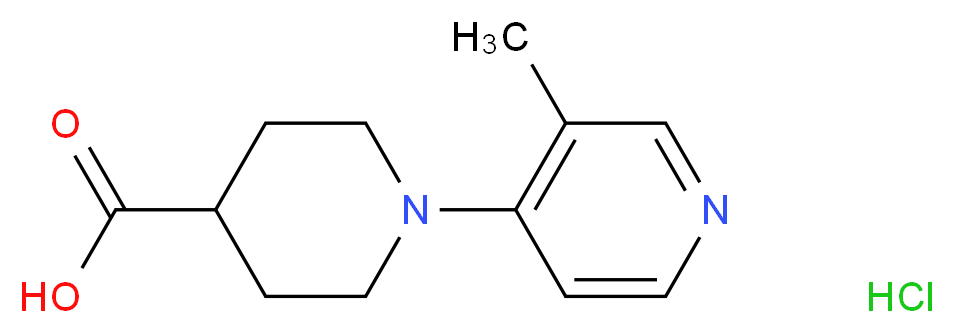1-(3-methylpyridin-4-yl)piperidine-4-carboxylic acid hydrochloride_Molecular_structure_CAS_)