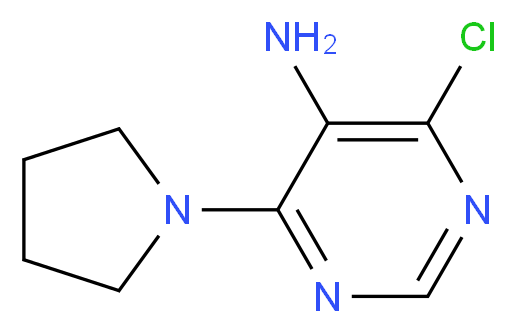 4-chloro-6-(pyrrolidin-1-yl)pyrimidin-5-amine_Molecular_structure_CAS_)