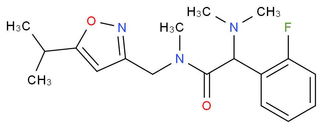 2-(dimethylamino)-2-(2-fluorophenyl)-N-[(5-isopropyl-3-isoxazolyl)methyl]-N-methylacetamide_Molecular_structure_CAS_)