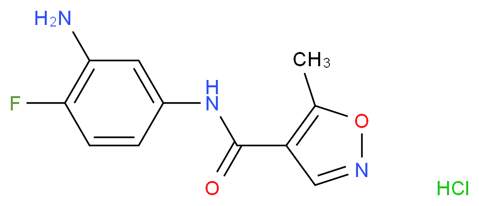 N-(3-amino-4-fluorophenyl)-5-methyl-1,2-oxazole-4-carboxamide hydrochloride_Molecular_structure_CAS_)