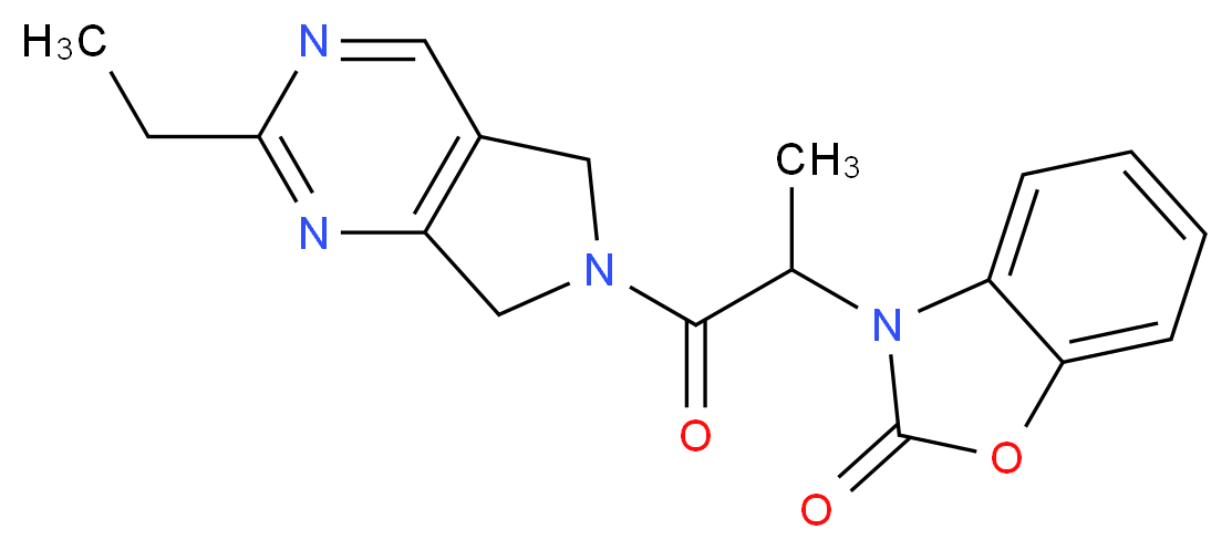 3-[2-(2-ethyl-5,7-dihydro-6H-pyrrolo[3,4-d]pyrimidin-6-yl)-1-methyl-2-oxoethyl]-1,3-benzoxazol-2(3H)-one_Molecular_structure_CAS_)