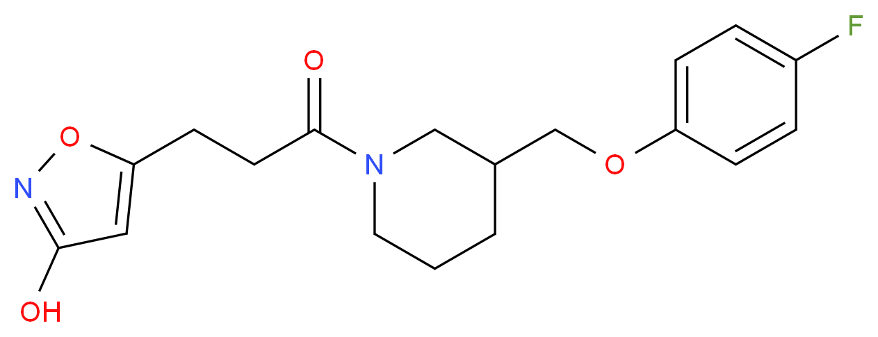 5-(3-{3-[(4-fluorophenoxy)methyl]-1-piperidinyl}-3-oxopropyl)-3-isoxazolol_Molecular_structure_CAS_)