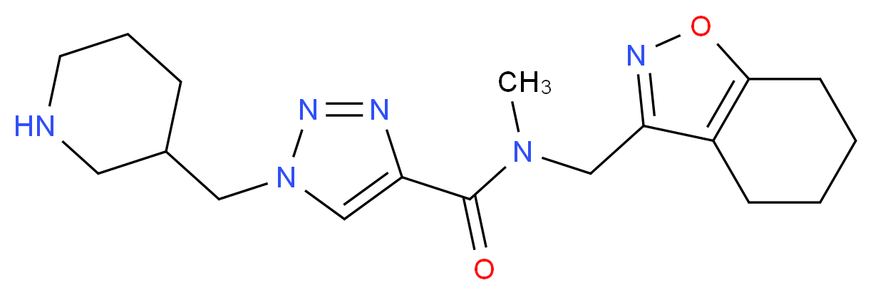 N-methyl-1-(piperidin-3-ylmethyl)-N-(4,5,6,7-tetrahydro-1,2-benzisoxazol-3-ylmethyl)-1H-1,2,3-triazole-4-carboxamide_Molecular_structure_CAS_)