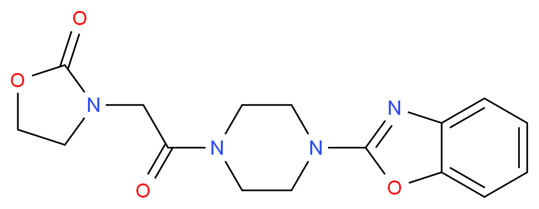 3-{2-[4-(1,3-benzoxazol-2-yl)piperazin-1-yl]-2-oxoethyl}-1,3-oxazolidin-2-one_Molecular_structure_CAS_)
