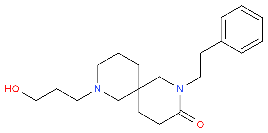 8-(3-hydroxypropyl)-2-(2-phenylethyl)-2,8-diazaspiro[5.5]undecan-3-one_Molecular_structure_CAS_)
