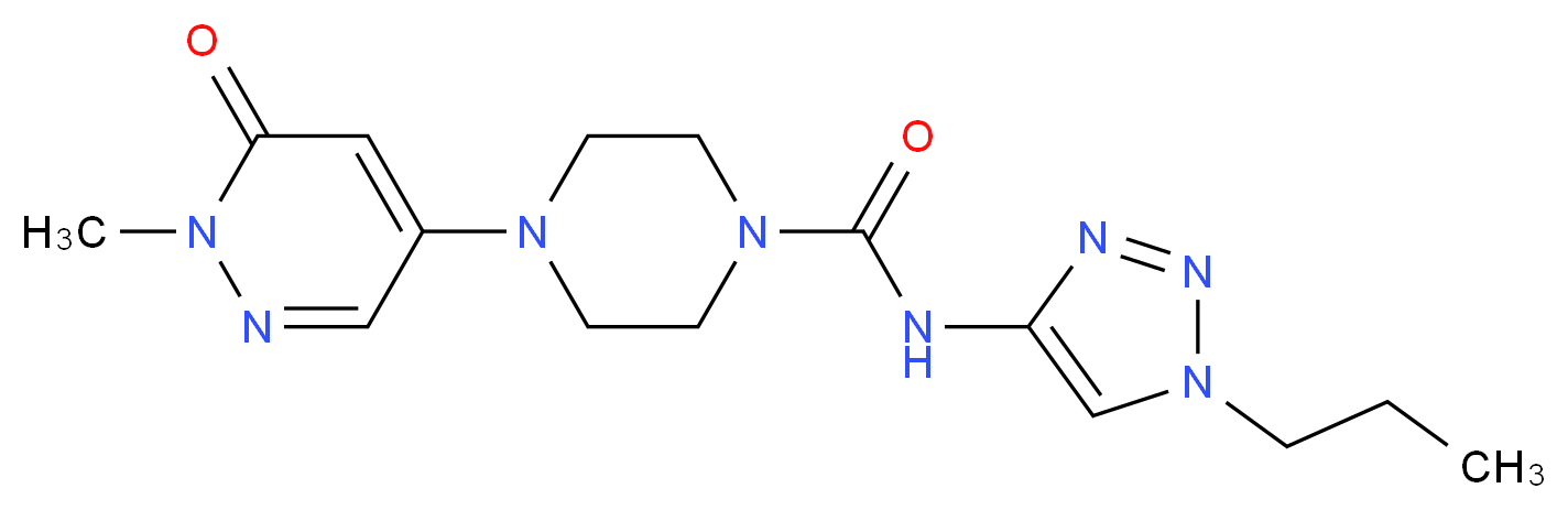 4-(1-methyl-6-oxo-1,6-dihydropyridazin-4-yl)-N-(1-propyl-1H-1,2,3-triazol-4-yl)piperazine-1-carboxamide_Molecular_structure_CAS_)
