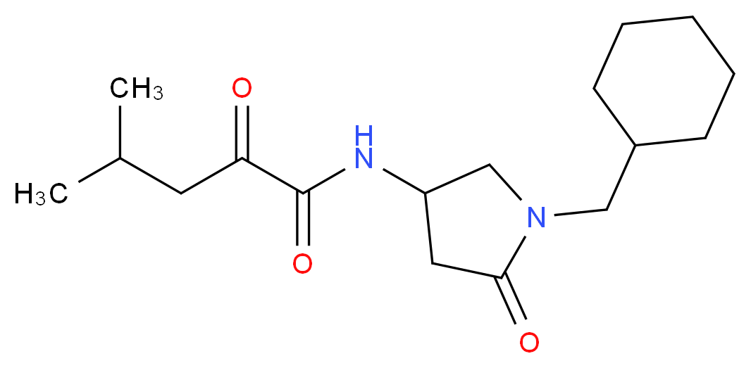N-[1-(cyclohexylmethyl)-5-oxo-3-pyrrolidinyl]-4-methyl-2-oxopentanamide_Molecular_structure_CAS_)