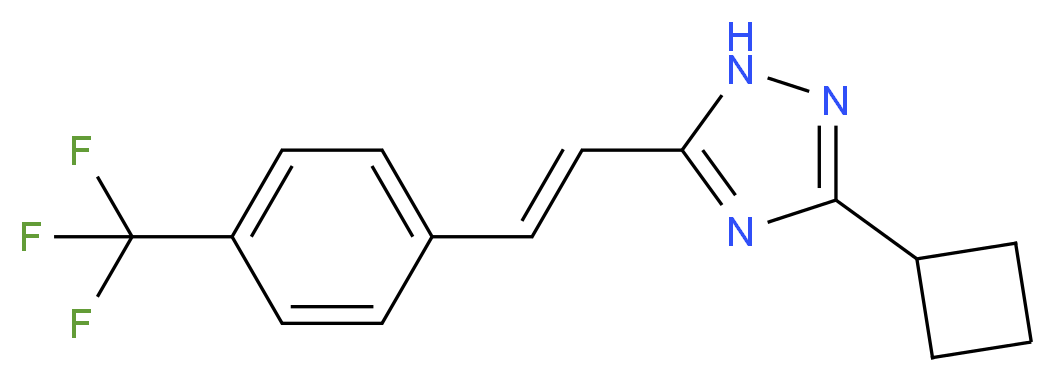 3-cyclobutyl-5-{(E)-2-[4-(trifluoromethyl)phenyl]vinyl}-1H-1,2,4-triazole_Molecular_structure_CAS_)