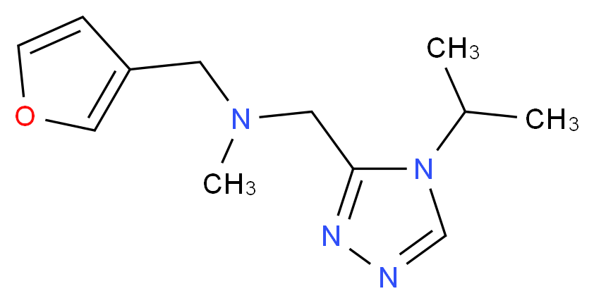 (3-furylmethyl)[(4-isopropyl-4H-1,2,4-triazol-3-yl)methyl]methylamine_Molecular_structure_CAS_)