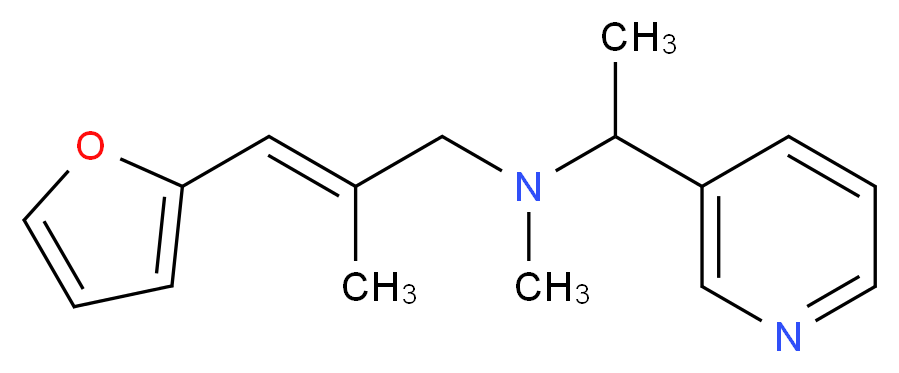 (2E)-3-(2-furyl)-N,2-dimethyl-N-(1-pyridin-3-ylethyl)prop-2-en-1-amine_Molecular_structure_CAS_)