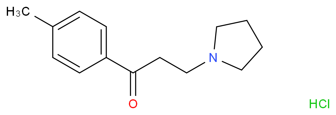 1-(4-Methylphenyl)-3-(1-pyrrolidinyl)-1-propanone hydrochloride_Molecular_structure_CAS_97635-24-0)