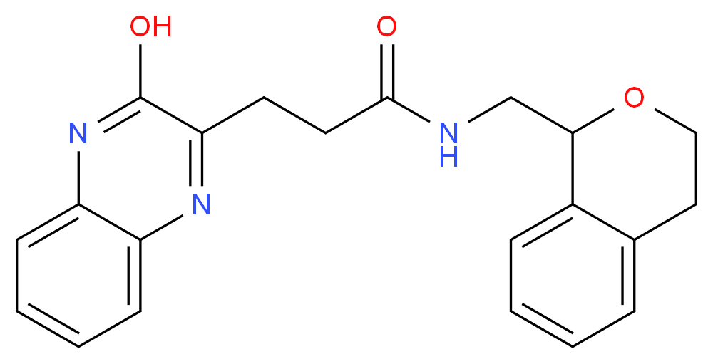 N-(3,4-dihydro-1H-isochromen-1-ylmethyl)-3-(3-hydroxy-2-quinoxalinyl)propanamide_Molecular_structure_CAS_)
