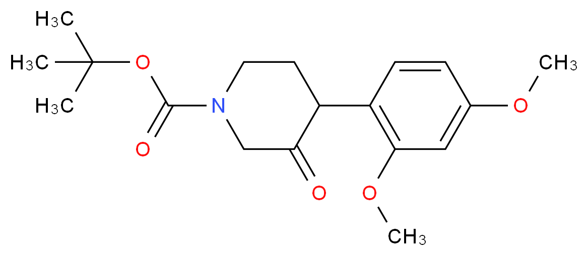 tert-butyl 4-(2,4-dimethoxyphenyl)-3-oxopiperidine-1-carboxylate_Molecular_structure_CAS_)