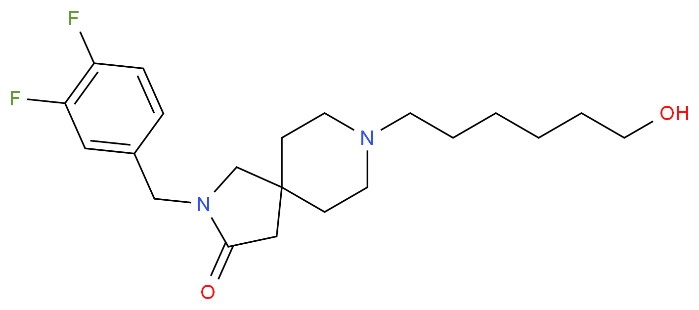 2-(3,4-difluorobenzyl)-8-(6-hydroxyhexyl)-2,8-diazaspiro[4.5]decan-3-one_Molecular_structure_CAS_)