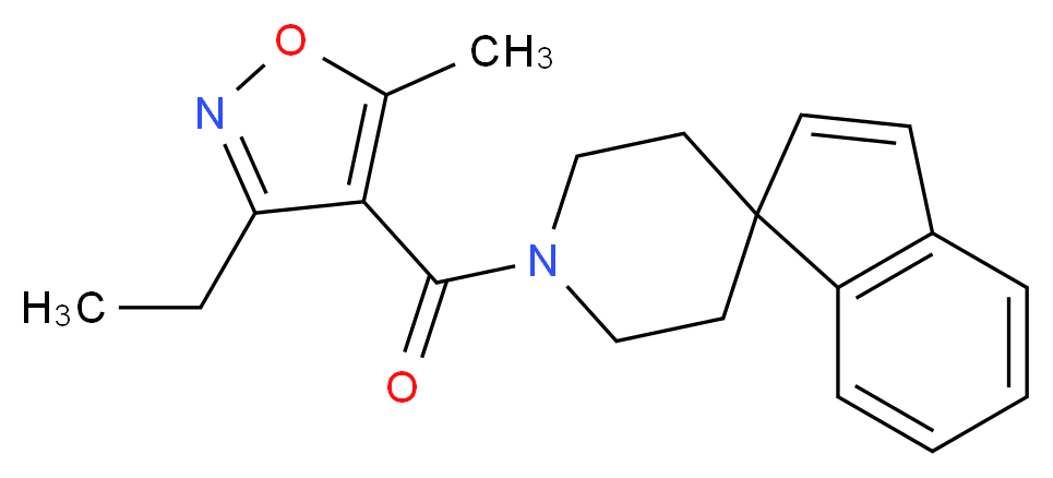 1'-[(3-ethyl-5-methylisoxazol-4-yl)carbonyl]spiro[indene-1,4'-piperidine]_Molecular_structure_CAS_)